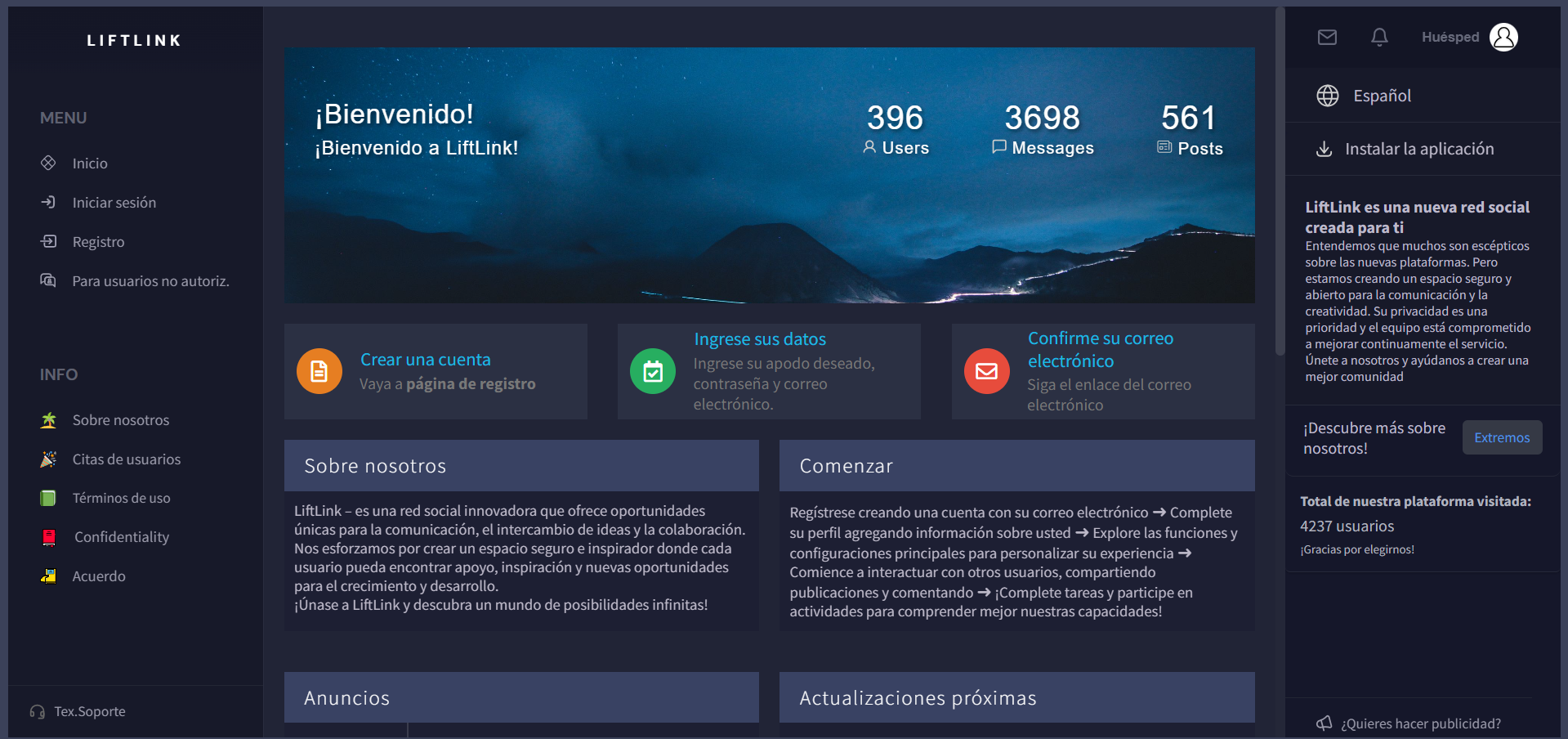 Interfaz de panel de usuario